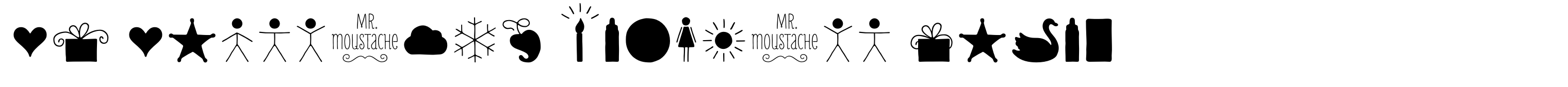 Mr Moustache Dingbats Solid